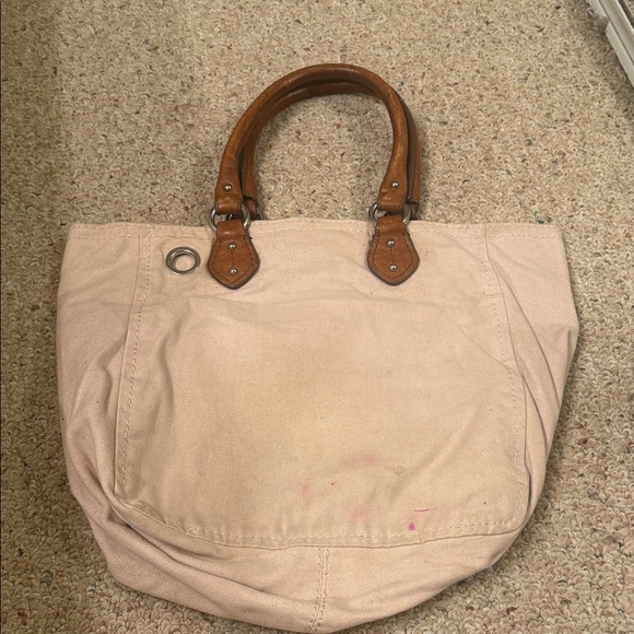 Y2K Juicy Couture Beige Tote with Brown Leather Handles - Picture 6 of 15